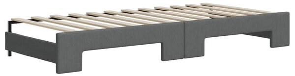 Dnevni krevet na razvlačenje bez madraca tamnosivi 90 x 200 cm - Siva / 90 x 200 cm