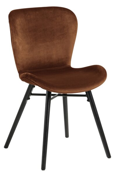 Stolica BALTEA velur mjedena boja / noge crne - suvremene za dnevni boravak / blagovaonicu
