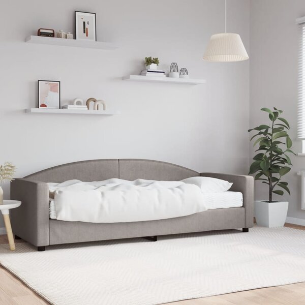 Dnevni krevet s madracem smeđesivi 80 x 200 cm od tkanine - Tupe / 80 x 200 cm