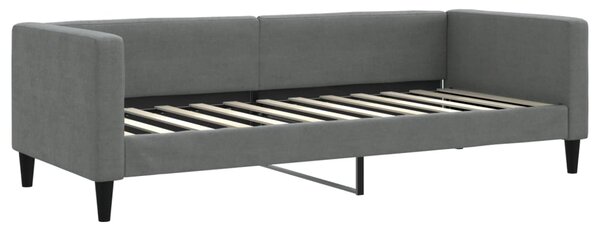 Dnevni krevet na razvlačenje tamnosivi 80 x 200 cm od tkanine - Siva / 80 x 200 cm
