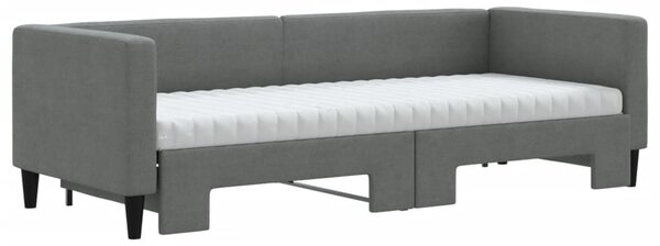 Dnevni krevet na razvlačenje tamnosivi 80 x 200 cm od tkanine - Siva / 80 x 200 cm