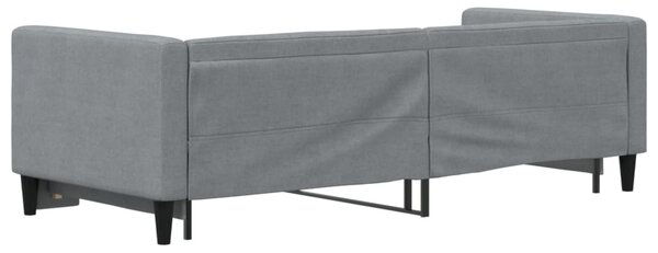 Dnevni krevet na razvlačenje svjetlosivi 80 x 200 cm od tkanine - Siva / 80 x 200 cm
