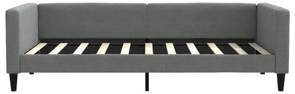 Dnevni krevet s madracem tamnosivi 90 x 190 cm od tkanine - Siva / 90 x 190 cm