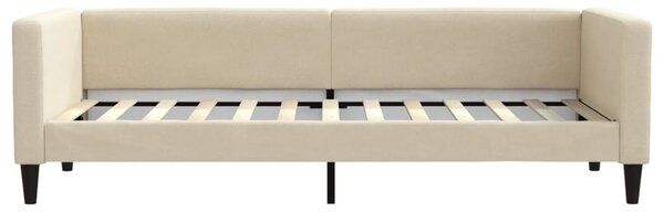 Dnevni krevet s madracem krem 80 x 200 cm od tkanine - Krema / 80 x 200 cm