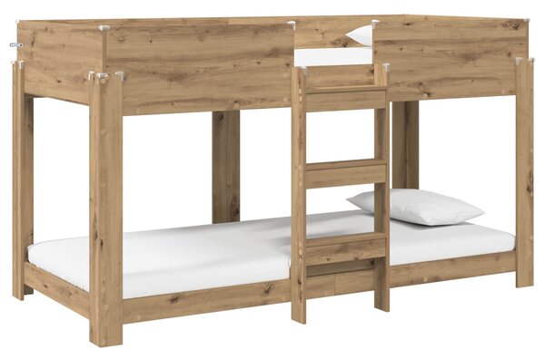 Krevet na kat za djecu Umjetnički hrast 80 x 200 cm - Smeđa / 80 x 200 cm