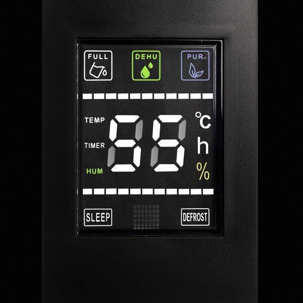2V1 90W odvlaživač i pročišćivač zraka LCD - Apsorber vlage 1,8L crni