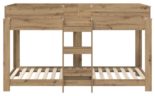 Krevet na kat za djecu Umjetnički hrast 80 x 200 cm - Smeđa / 80 x 200 cm