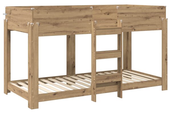 Krevet na kat za djecu Umjetnički hrast 80 x 200 cm - Smeđa / 80 x 200 cm