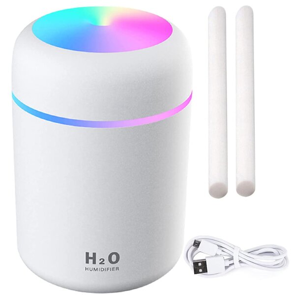 Led rgb ovlaživač zraka difuzor 300ml usb 1