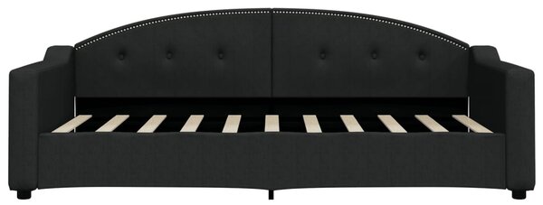 Dnevni krevet crni 90 x 190 cm od tkanine - Crna / 90 x 190 cm