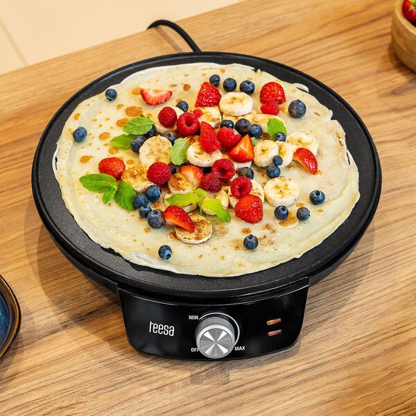1200w pekač za peko palačink in tortilj 30cm črn - teesa