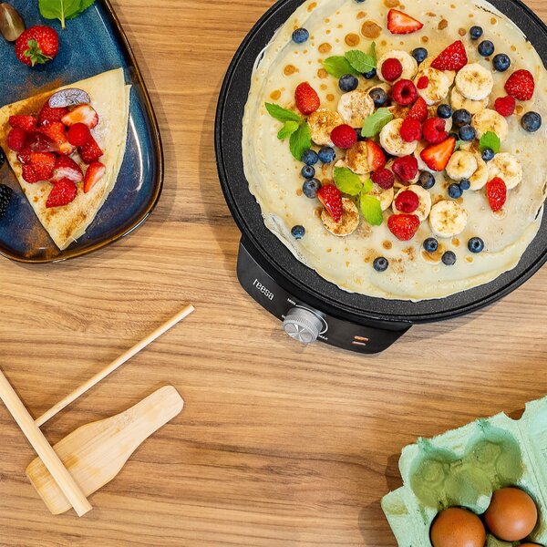 1200w pekač za peko palačink in tortilj 30cm črn - teesa