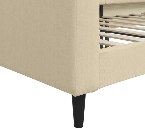 Dnevni krevet krem 80 x 200 cm od tkanine - Krema / 80 x 200 cm
