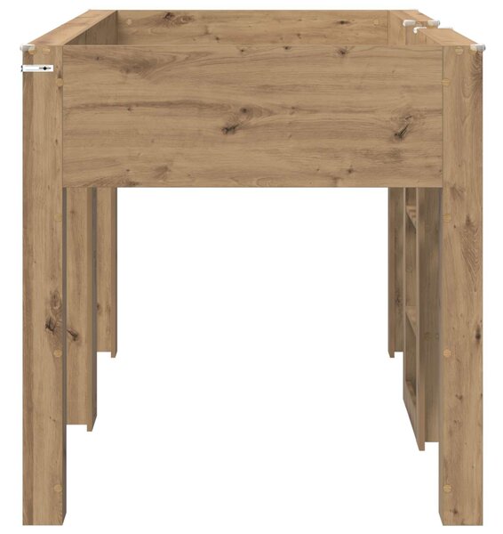 Krevet na kat za djecu s pohranom Umjetnički hrast 90 x 190 cm - Smeđa / 90 x 190 cm