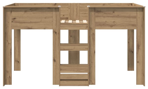 Krevet na kat za djecu s pohranom Umjetnički hrast 75 x 190 cm - Smeđa / 75 x 190 cm