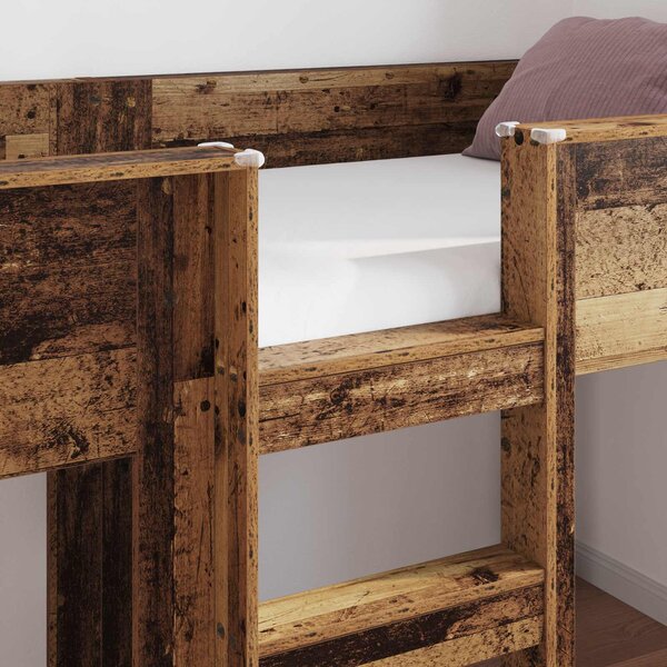 Krevet na kat za djecu Staro drvo 75 x 190 cm Konstruirano drvo - Smeđa / 75 x 190 cm