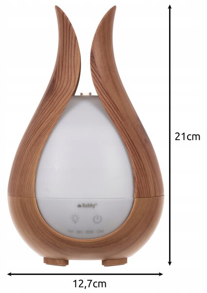10w led rgb ultrazvočni vlažilec zraka difuzor 200ml izparjevalnik + dišave - ruhhy