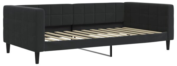 Dnevni krevet crni 100 x 200 cm baršunasti - Crna / 100 x 200 cm