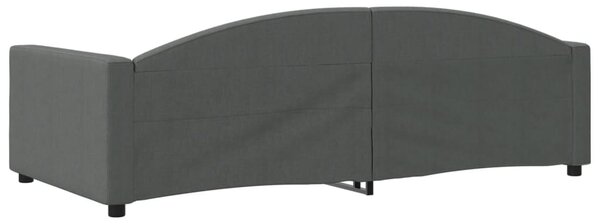 Dnevni krevet tamnosivi 100 x 200 cm od tkanine - Siva / 100 x 200 cm