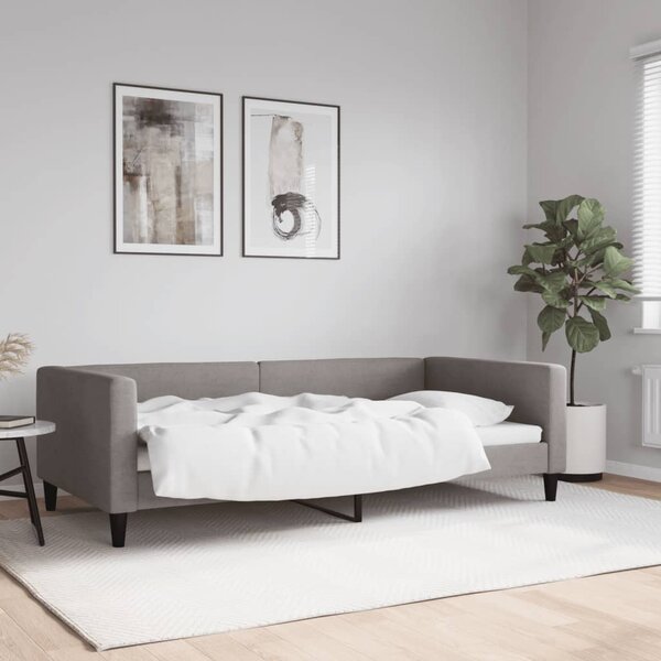 Dnevni krevet smeđesivi 100 x 200 cm od tkanine - Tupe / 100 x 200 cm
