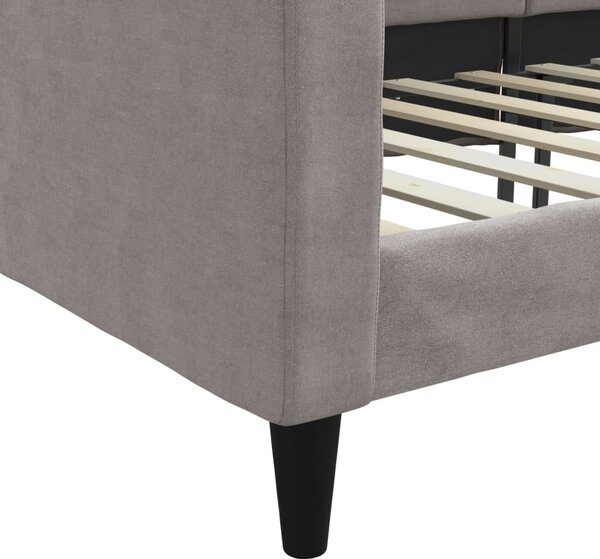 Dnevni krevet smeđesivi 80 x 200 cm od tkanine - Tupe / 80 x 200 cm