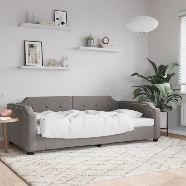 Dnevni krevet smeđesivi 100 x 200 cm od tkanine - Tupe / 100 x 200 cm