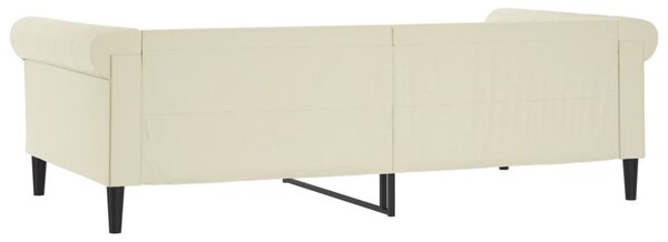Dnevni krevet krem 100 x 200 cm od umjetne kože - Krema / 100 x 200 cm