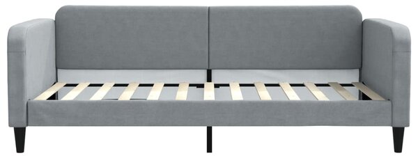 Dnevni krevet svjetlosivi 100 x 200 cm od tkanine - Siva / 100 x 200 cm