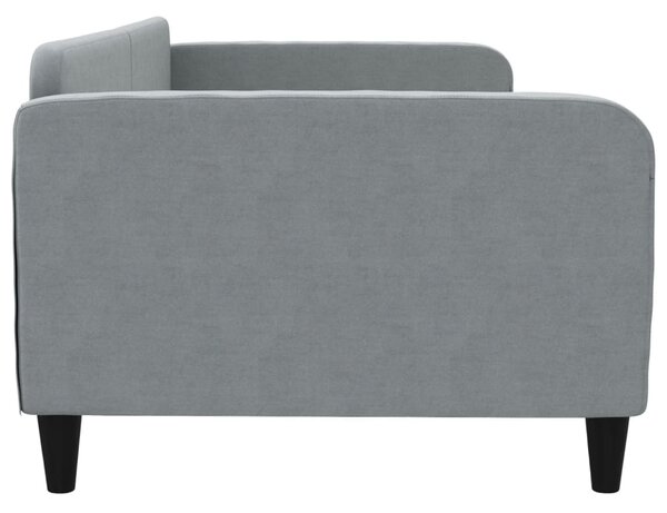 Dnevni krevet svjetlosivi 100 x 200 cm od tkanine - Siva / 100 x 200 cm