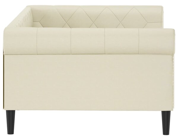 Dnevni krevet krem 100 x 200 cm od umjetne kože - Krema / 100 x 200 cm