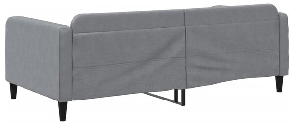 Dnevni krevet svjetlosivi 100 x 200 cm od tkanine - Siva / 100 x 200 cm