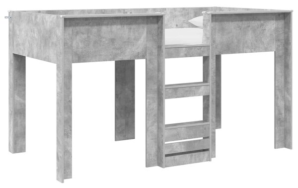 Krevet na kat za djecu s pohranom Betonski sivi 80 x 200 cm - Siva / 80 x 200 cm