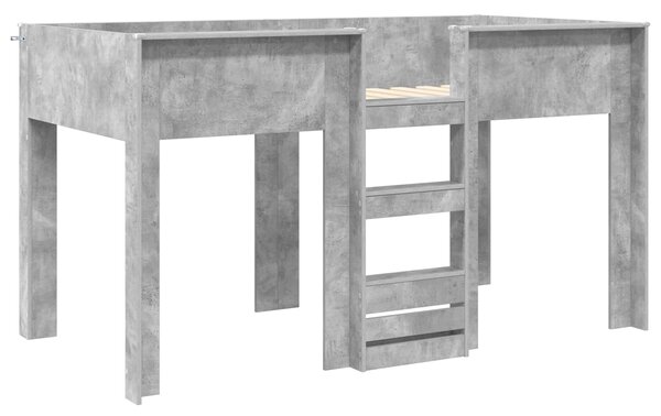 Krevet na kat za djecu s pohranom Betonski sivi 80 x 200 cm - Siva / 80 x 200 cm