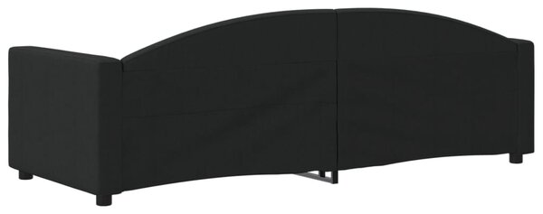 Dnevni krevet crni 80 x 200 cm od tkanine - Crna / 80 x 200 cm