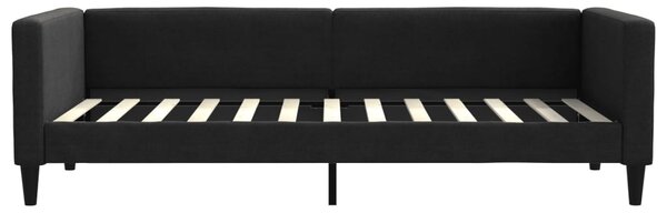 Dnevni krevet crni 90 x 200 cm od tkanine - Crna / 90 x 200 cm