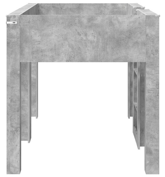 Krevet na kat za djecu s pohranom Betonski sivi 80 x 200 cm - Siva / 80 x 200 cm