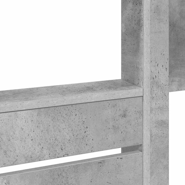 Krevet na kat za djecu s pohranom Betonski sivi 75 x 190 cm - Siva / 75 x 190 cm