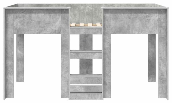 Krevet na kat za djecu s pohranom Betonski sivi 75 x 190 cm - Siva / 75 x 190 cm