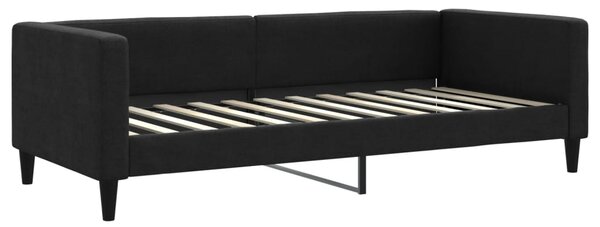 Dnevni krevet crni 90 x 200 cm od tkanine - Crna / 90 x 200 cm