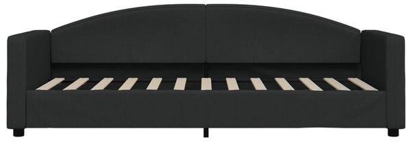 Dnevni krevet crni 80 x 200 cm od tkanine - Crna / 80 x 200 cm