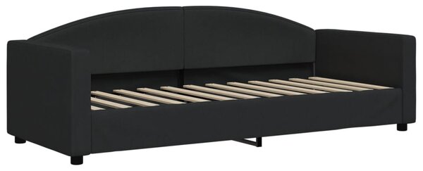 Dnevni krevet crni 80 x 200 cm od tkanine - Crna / 80 x 200 cm