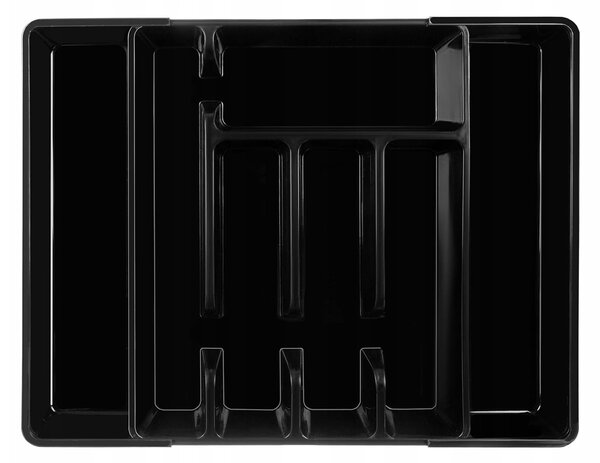Podesivi organizator pribora za jelo za kuhinjske ladice do 44 cm crne