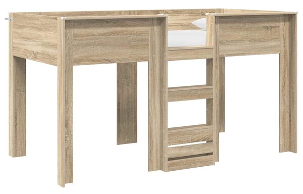 Krevet na kat za djecu s pohranom Sonoma hrast 80 x 200 cm - Smeđa / 80 x 200 cm