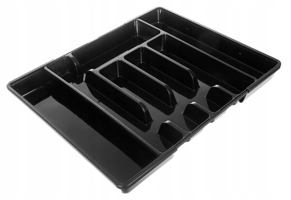 Podesivi organizator pribora za jelo za kuhinjske ladice do 44 cm crne