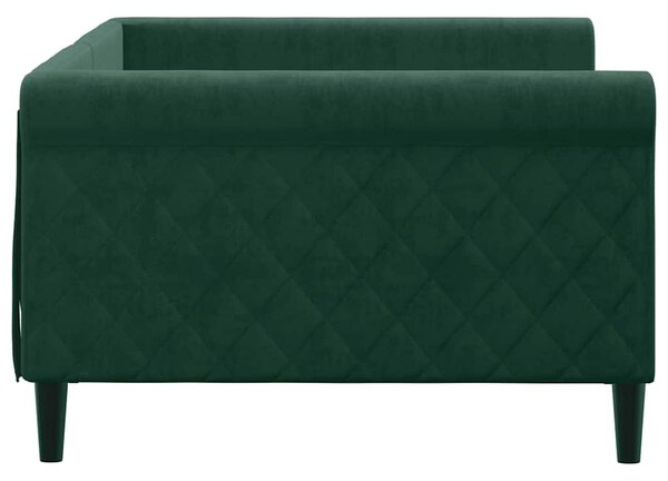 Dnevni krevet tamnozeleni 100 x 200 cm baršunasti - Zelena / 100 x 200 cm