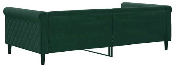 Dnevni krevet tamnozeleni 100 x 200 cm baršunasti - Zelena / 100 x 200 cm