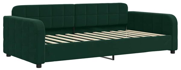 Dnevni krevet tamnozeleni 100 x 200 cm baršunasti - Zelena / 100 x 200 cm