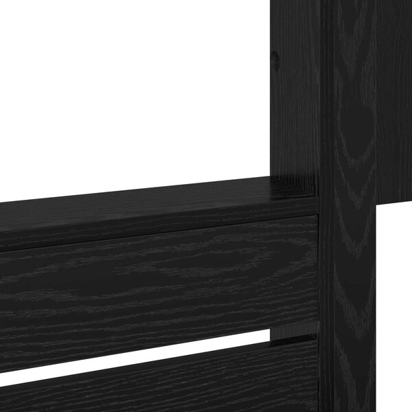Krevet na kat za djecu Crni hrast 75 x 190 cm Konstruirano drvo - Crna / 75 x 190 cm