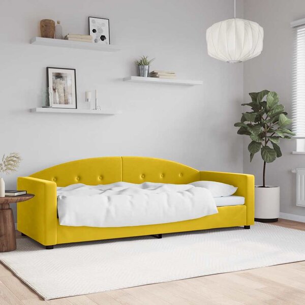 Dnevni krevet žuti 80 x 200 cm baršunasti - Žuta / 80 x 200 cm