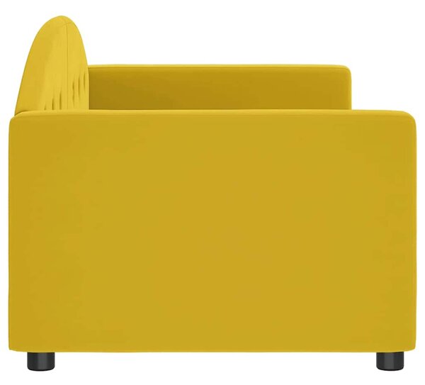 Dnevni krevet žuti 80 x 200 cm baršunasti - Žuta / 80 x 200 cm